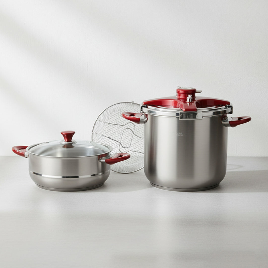 Netlon Fast 12L Pressure Cooker Couscous Set