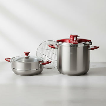Netlon Fast 12L Pressure Cooker Couscous Set