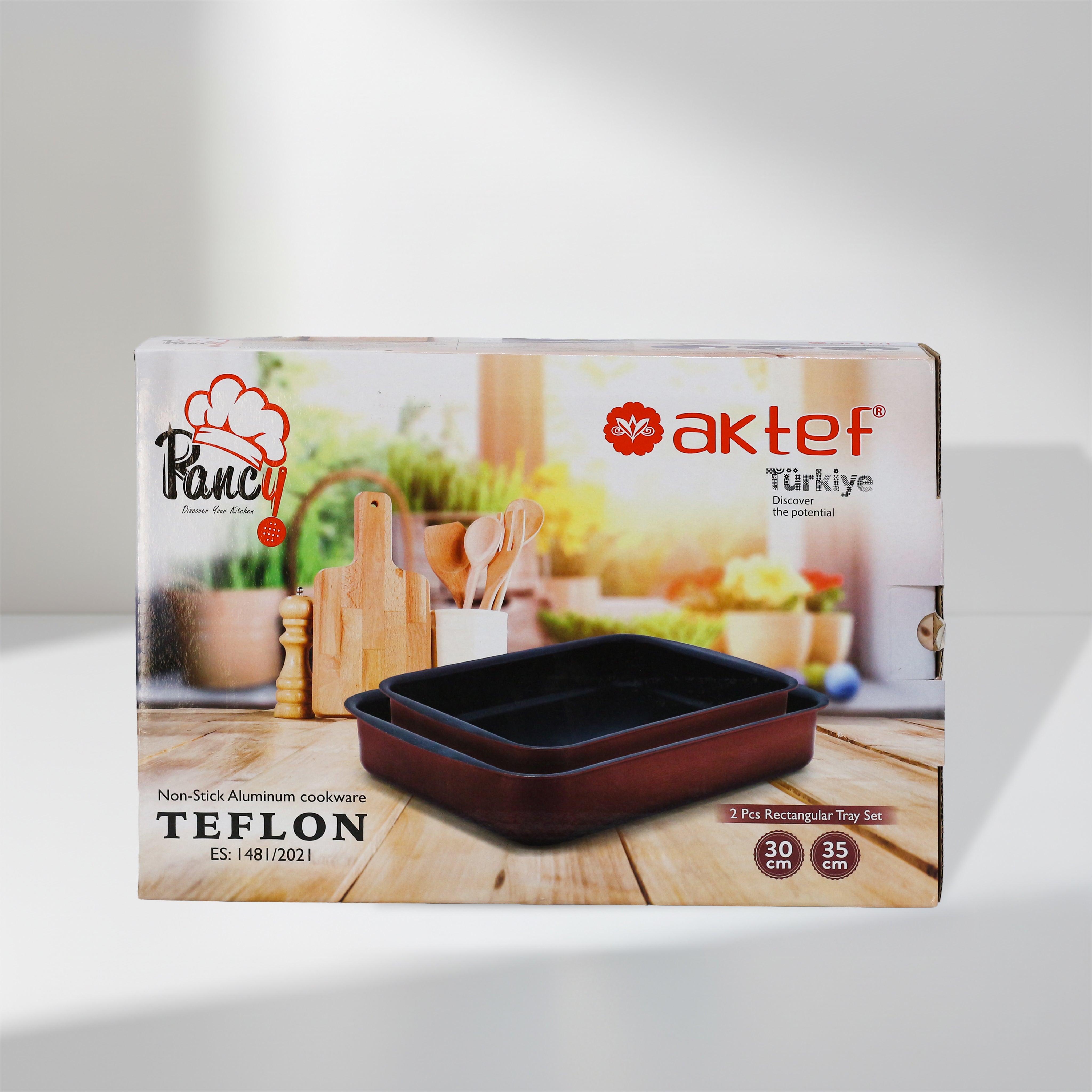 Aktif Fancy 2-Piece Rectangular Tray Set (30 cm & 35 cm)