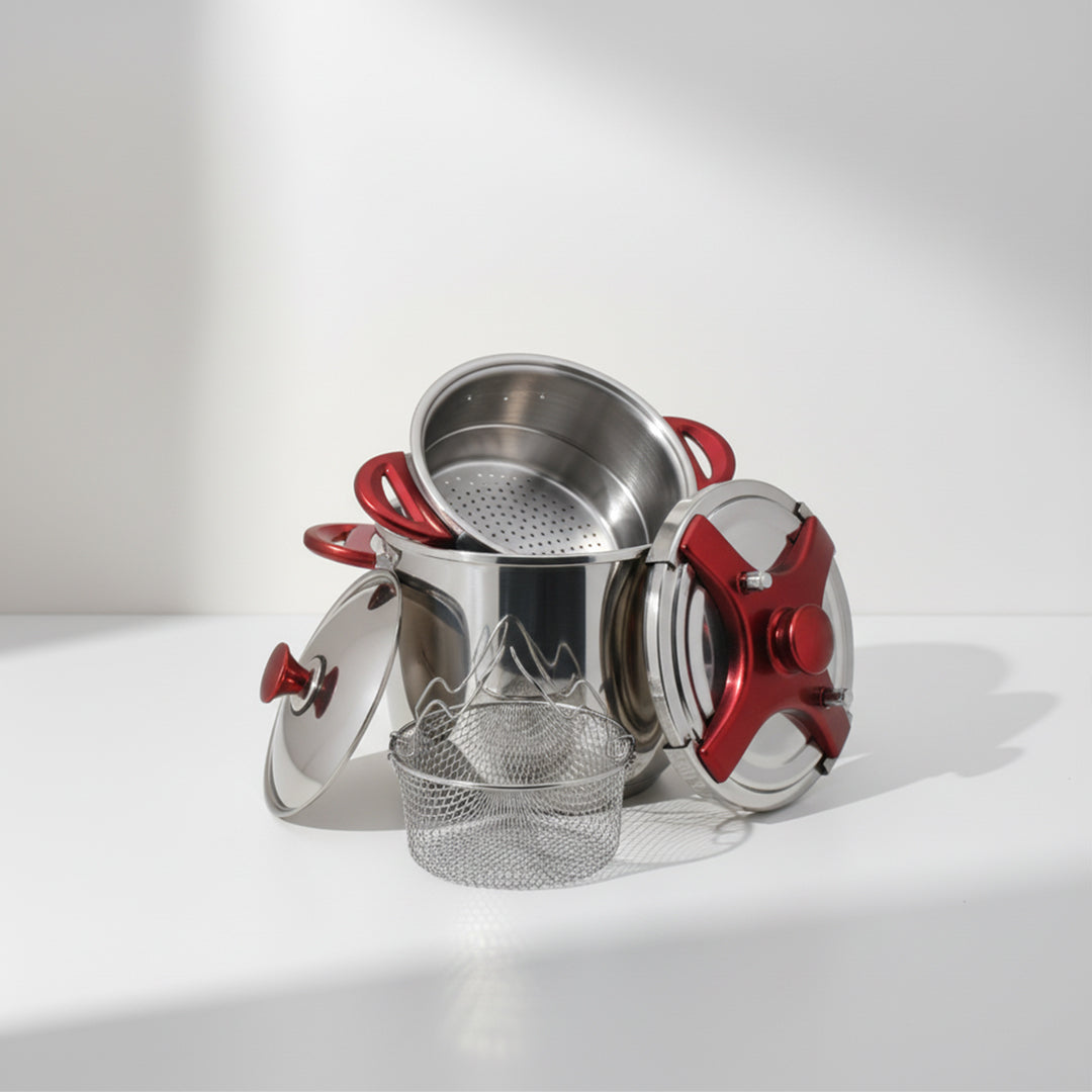 Netlon Fast 12L Pressure Cooker Couscous Set