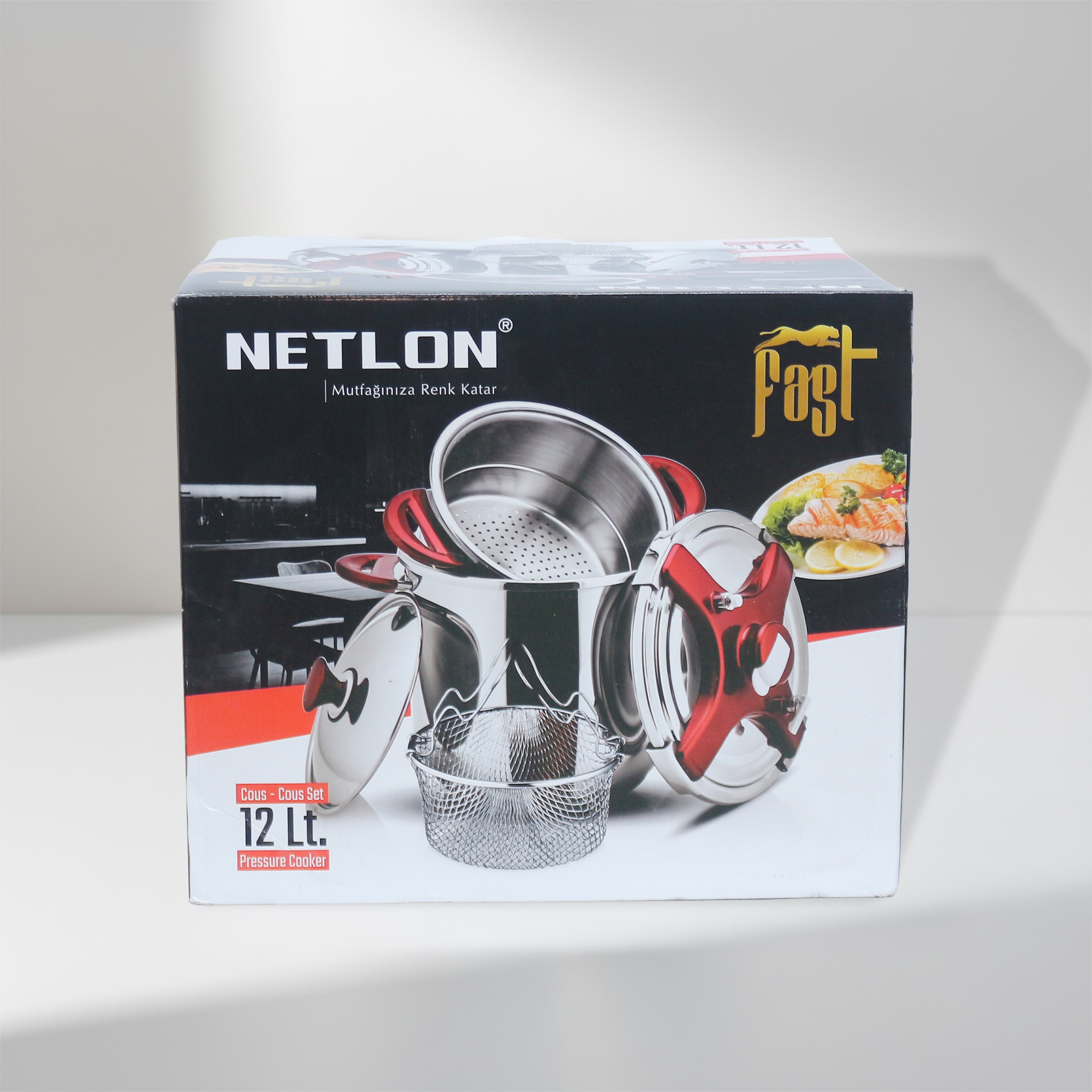 Netlon Fast 12L Pressure Cooker Couscous Set