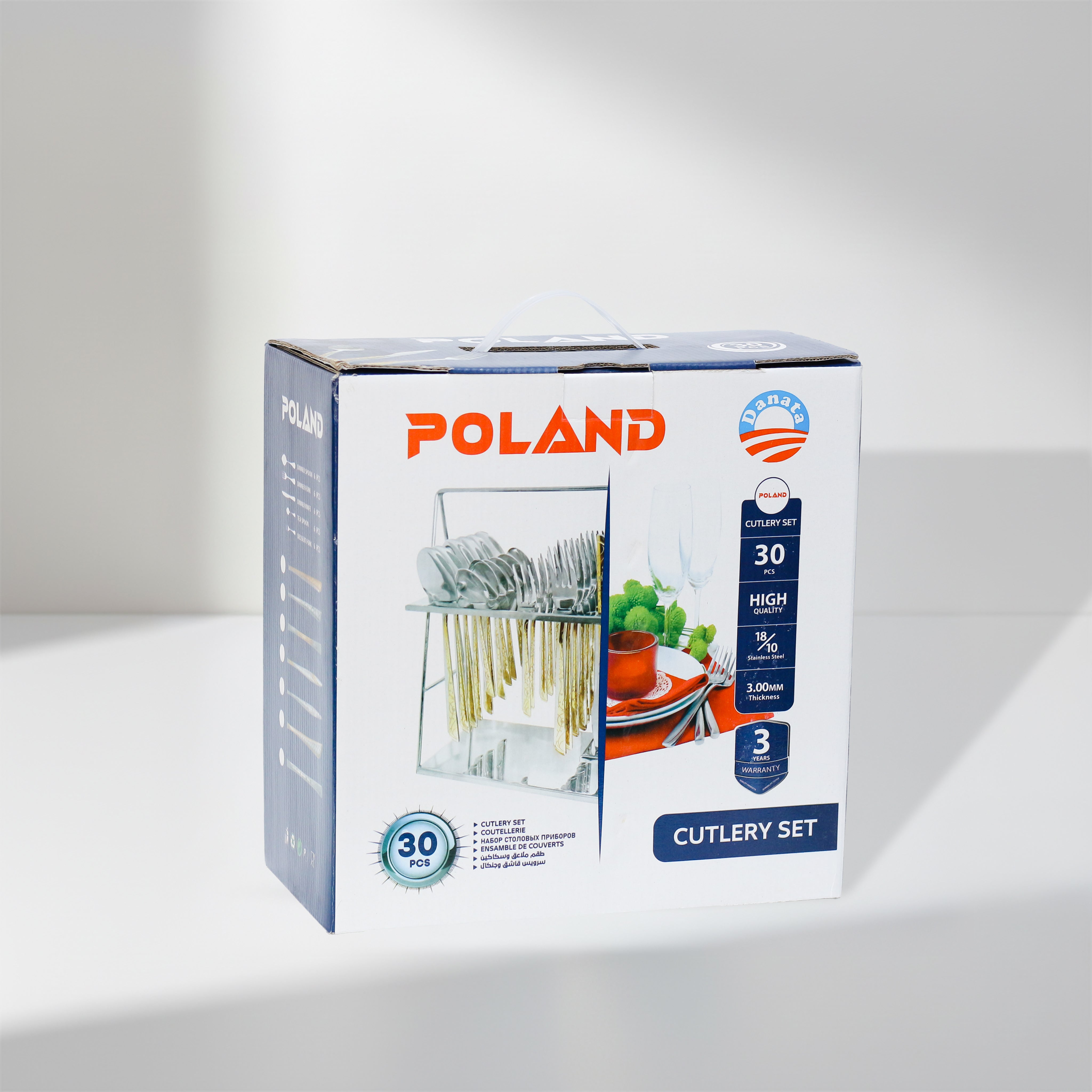 Poland 30-Piece 18/10 Stainless Steel Cutlery Set