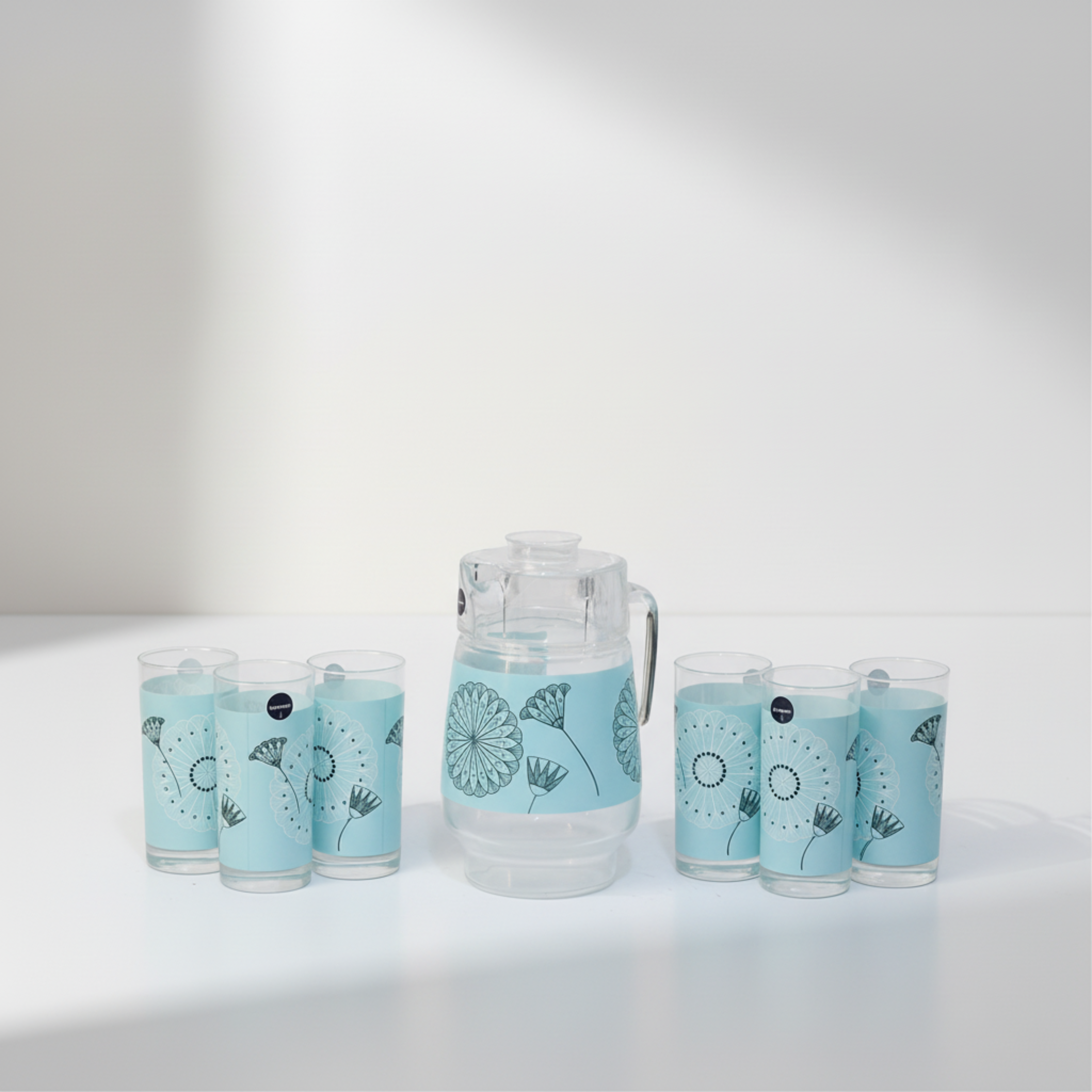 Luminarc Jayla Blue 7-Piece Glass Drinkware Set