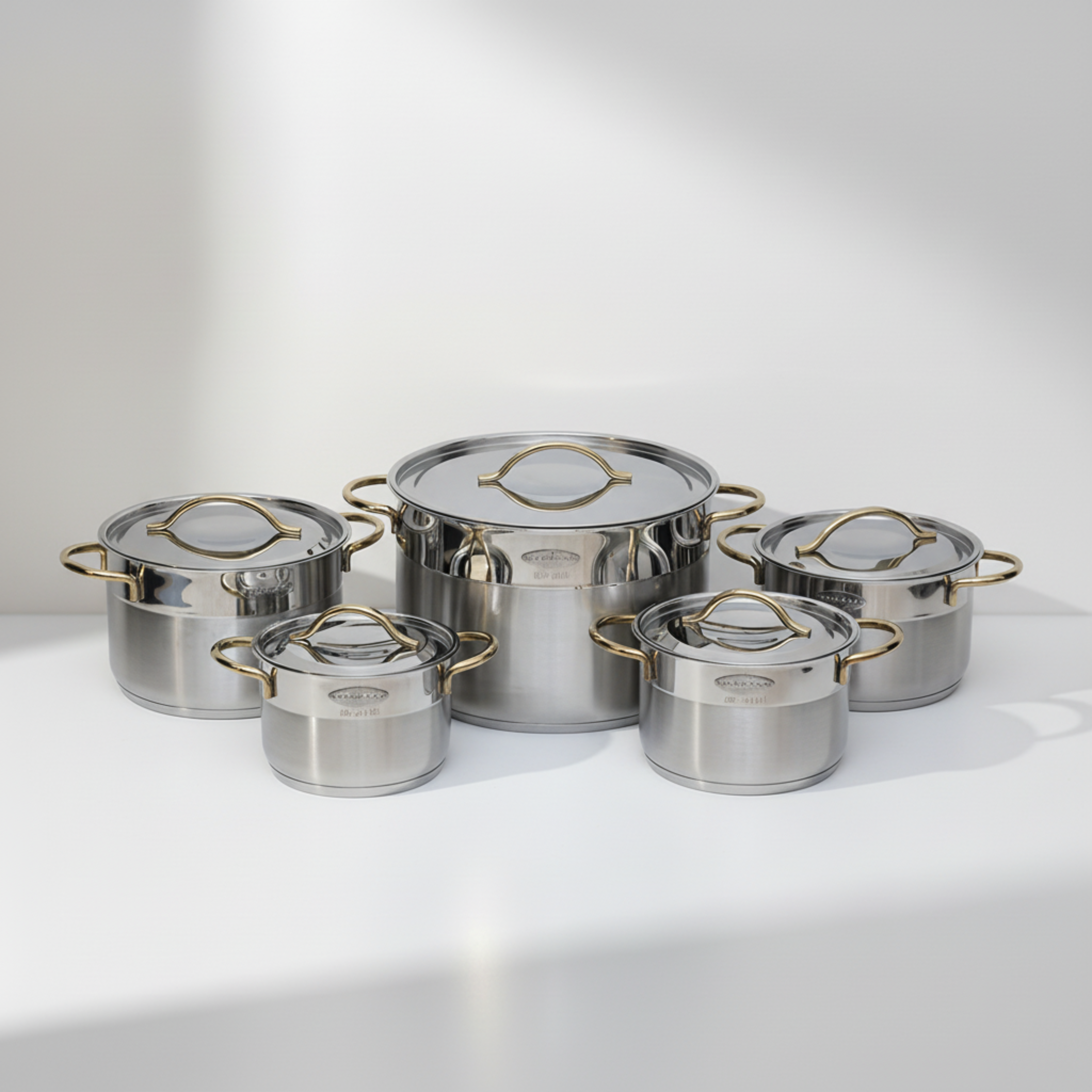 Bonera Tutku Isabella Mega Set  10 PCS Stainless Steel Cookware Set