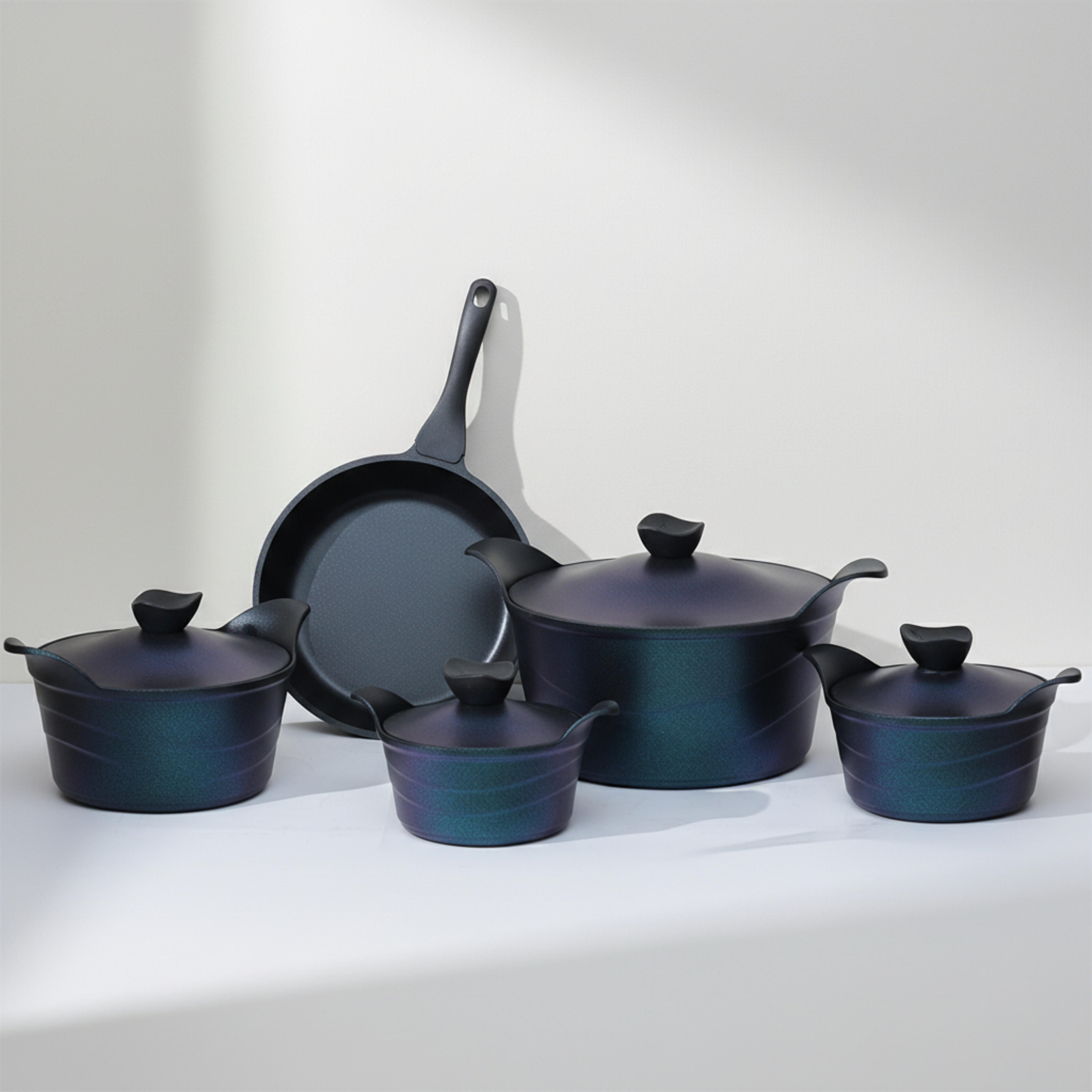 EasyCook 11-Piece Pot & Pan Cookware Set with Detachable Handles