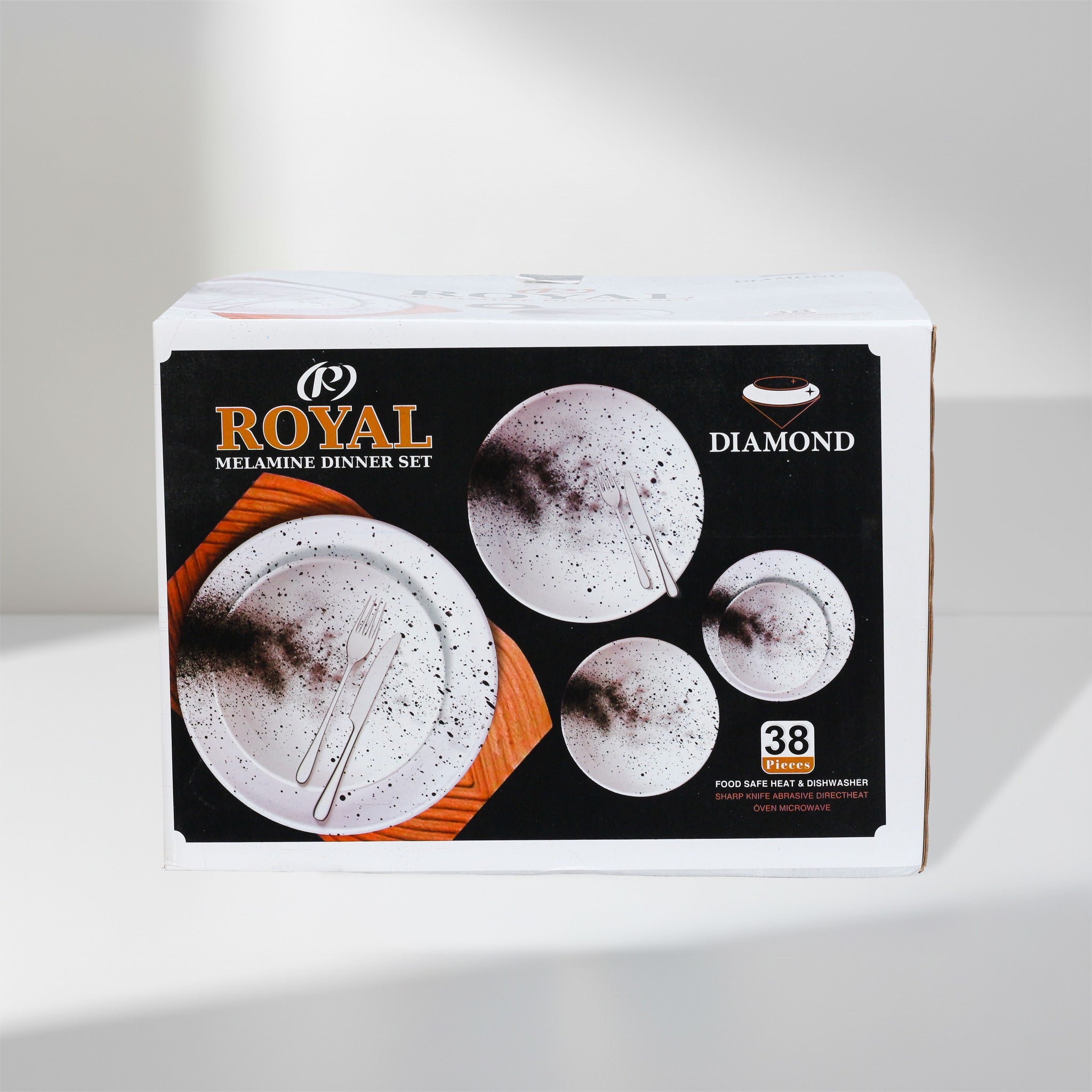 Royal Diamond 38-Piece Melamine Dinner Set