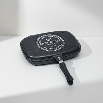 EasyCook 36 cm Double Frypan & Grill with Premium Italian Non-Stick Coating