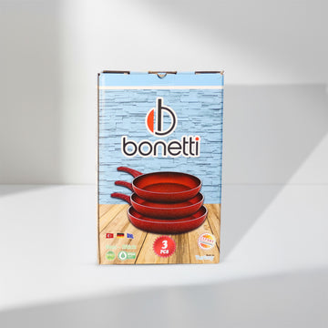 Bonetti 3-Piece Non-Stick Frypan Set – 20, 24 & 28 cm