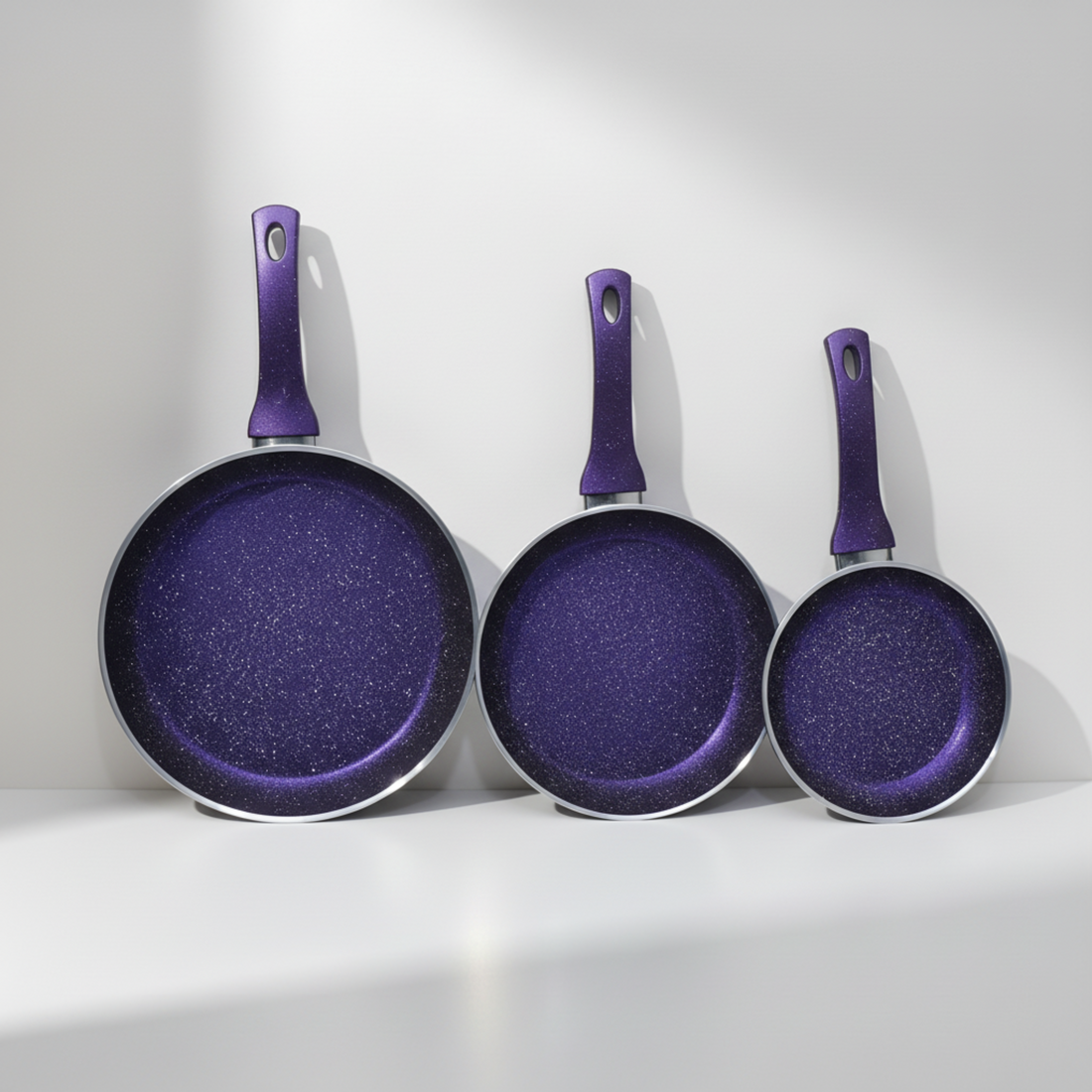 Fast by Aktef 3-Piece Non-Stick Frying Pan Set