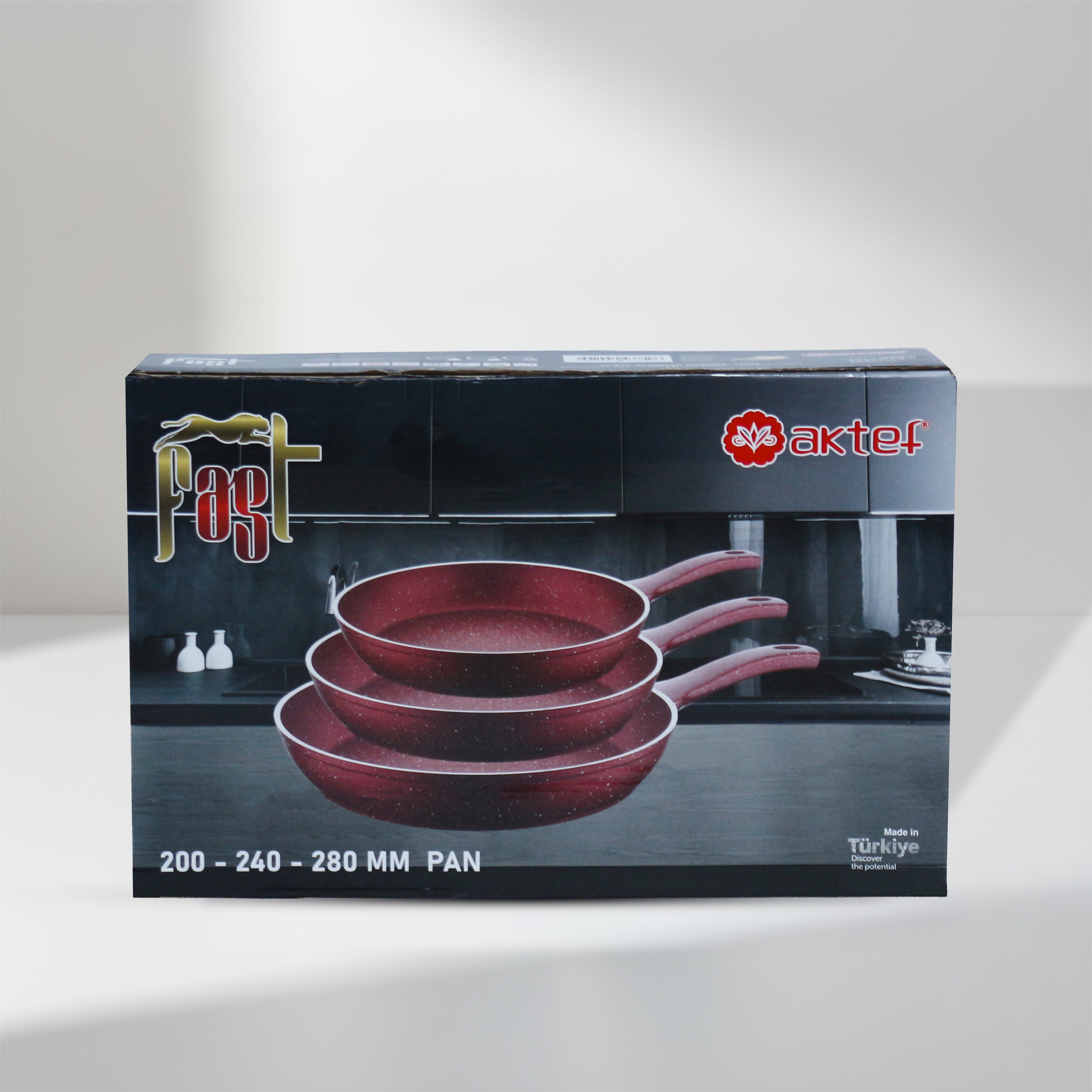 Fast by Aktef 3-Piece Non-Stick Frying Pan Set