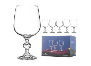 6-Piece Crystal Glass Goblet Set – Claudia Collection (150 ml) 🥂✨